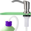 GAGALIFE Built in Counter Soap Dispenser (Brushed Nickel) for Kitchen Sink and Extension Tube Kit, Anti-Leakage Upgrade with 40" Tube No More Top Refill