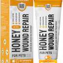Dog Wound Care with Manuka Honey & Colloidal Silver for Scratches & Skin Irritations  Cat & Dog Hot Spot Treatment Gel Works as Honey Rapid Wound Repair for Horses  Suits All Pets  2-Oz