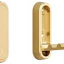 Foldable Coat Hooks, Invisible Folding Retractable Wall Hooks, Single Retractable Hook, Foldable Wall Hooks for Hanging Coats, Scarves, Hats, Bathrobes, Keys, Bags (Gold)