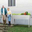 Galvanized Raised Garden Bed with Legs, 48 gallons, 48"x24"x32" Large Metal Elevated Planter Boxes with Drainage Holes,for Vegetables, Flowers, Backyard, Patio, Balcony