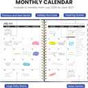 4 x Planner 2026-2027, Monthly and Weekly Academic Planner July 2026 - June 2027, Hardcover Student Teacher Planning Agenda Calendar Book with Tabs, Perfect for Office School Supplies, A5 (6.3" x 8.5") - Starry Night