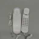 Corded Phone, Mini Corded Home Phone, No AC Power or Battery Required, Retro Novelty Telephone with Lighted Keys, Last Number Redial, Wall Mountable Landline for Home, Office, White