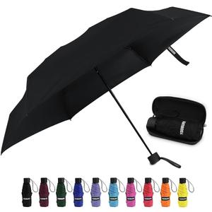 Yoobure Small Mini Umbrella with Case Light Compact Design Perfect for Travel Lightweight Portable Parasol Outdoor Sun&Rain Umbrellas (Black)
