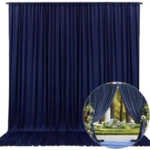 10 x 7 Feet Navy Blue Backdrop Curtain for Partie, Background Curtains for Photoshoot, Birthday, Wedding, Halloween, Thanksgiving, Christmas Day, New Year Party Decorations 5Ft x 7Ft, 2 Panels