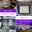 Ceramic Flame Tamer for Sam's Member's Mark Y0101XC Y0202XC 04ANG,Bakers & Chefs Y0005XC,FiestaGT40045,Grand Hall GC-2000,Turbo Gas Grill Models. 4 Packs, 8 L X 7 W X 1/2 H