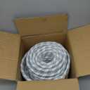 3/4in Braid Polyester Cord Bull Rigging High Force Arborist Line Nylon Rope 150ft White Grey Blue