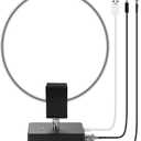 GA800 Loop Antenna, GOOZEEZOO Active Shortwave Radio Antenna with BNC Cable 10KHz-159MHz Portable Receiving HF Antenna for Ham Radio(Free of Tuning)