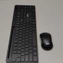 Wireless Keyboard and Mouse Combo, MARVO 2.4G Ergonomic Wireless Computer Keyboard with Phone Tablet Holder, Silent Mouse with 6 Button, Compatible with MacBook, Windows (Black)