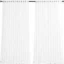Dreaming Casa White Sheer Curtains 96 Inches Long, Rod Pocket & Back Tab Light Filtering Textured Sheers for Living Room Bedroom, 2 Panels, Each 100" W x 96" L