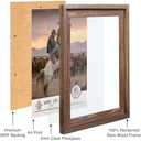 Rustic Barnwood Picture Frames 16x20 - Natural Reclaimed Wood Wall Hanging - Handcrafted Vintage Distressed, 1 3/4" Frame Width (Brown)