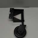 Spring Loaded Gate Caster for Wooden Gate PVC Fence, Heavy Duty Gate Wheel Caster with 360 Degree Universal Mount Plate for Metal gate, Yard Fence, 4-Inch, 220 Lbs Capacity, Black