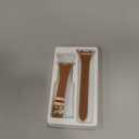 Slim Leather Bands Compatible with Apple Watch Band 42mm 41mm 40mm 38mm, Genuine Leather Replacement Strap for iWatch Series 11/10/9/8/7/6/5/4/3/2/1 SE 3/2/1 Women, Pink Sand/Rose Gold