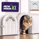 Purrfect Portal Meow Manor XL Interior Cat Door No-Flap Pet Door for Interior Doors, Easy DIY Installation, Cat Door for Cats up to 30 lbs, White