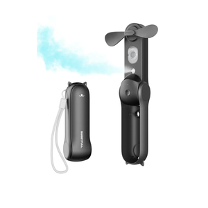 SWEETFULL Misting Handheld Personal Fan, Rechargeable Mini Spray Water Mist, Portable for Kids Women, Travel, Outdoors, Hiking, Camping, Home Office (Black)