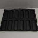 Dioycli Silicone Bread Loaf Pan for Baking, Mini Baguette Bread Pan Perforated Hot Dog Bun Pan 12 Loaf Non Stick Baking Liners Mat