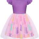 WonderBabe Toddler Tulle Dress Unicorn Outfit Ruffle Sleeve Birthday Holiday Clothes Girls Mermaid Causal Tutu Skirts, Size: 3-4T