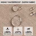 5" Rocking Chair Cushions with Pillow, Water Fade-Resistant, 17"x17"x5"+22"x17"x5"