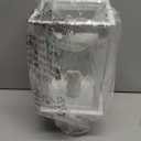 VIANIS Dusk to Dawn Outdoor Post Lights with Pier Mount Base, Modern White Exterior Lamp Post Light Fixture, Anti-Rust Aluminum Light Posts for Outside with Water Ripple Tempered Glass(Hardwired 120V) (Standard Size)