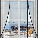 Magnetic Screen Door Upgraded PET Mesh Stronger Than Fiberglass and Polyester,Hands Free,Keeps Bugs Out,Pet & Kid Friendly,Suitable for Sliding Door,Large Patio Door and French Door-60''x80'' (Fit Door Size 6080 Inch, Black)