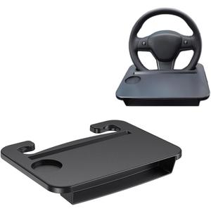Multi-Functional Car Steering Wheel Small Desk, Vehicle Interior Storage Rack, Car Laptop Stand, Automobile Meal Tray Table