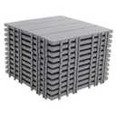 11Pcs Outdoor Interlocking Deck Tiles Durable Garden Flooring for Patio Balcony and Walkway Easy to Install and Weather Resistant Decorative Floor Slabs