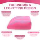 Inflatable Leg Pillow, Wedge Pillow for Sleeping, Portable Wedge Pillow, Improve Circulataion and Reduce Swelling, for Sleeping, Recovery, Pregnant (Pink), 24.8"L x 23.6"W x 12.6"H