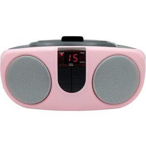 PROSCAN SRCD243 Portable CD Player with AM/FM Radio, Boombox (Pink)