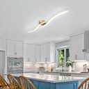 28W Linear Ceiling Light Gold Modern LED Ceiling Light Fixture 6000K Aluminum 39.37Inch Long Ceiling Lamp for Hallway, Kitchen, Bedroom, Dining Room