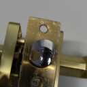 Leydebong 1 Pack Gold Door Handleset with Single Cylinder Deadbolt Entry Lever Door Handle and Deadbolt Lock and Key Combo Pack Heavy Duty Door Lock for Left or Right-Handed Doors