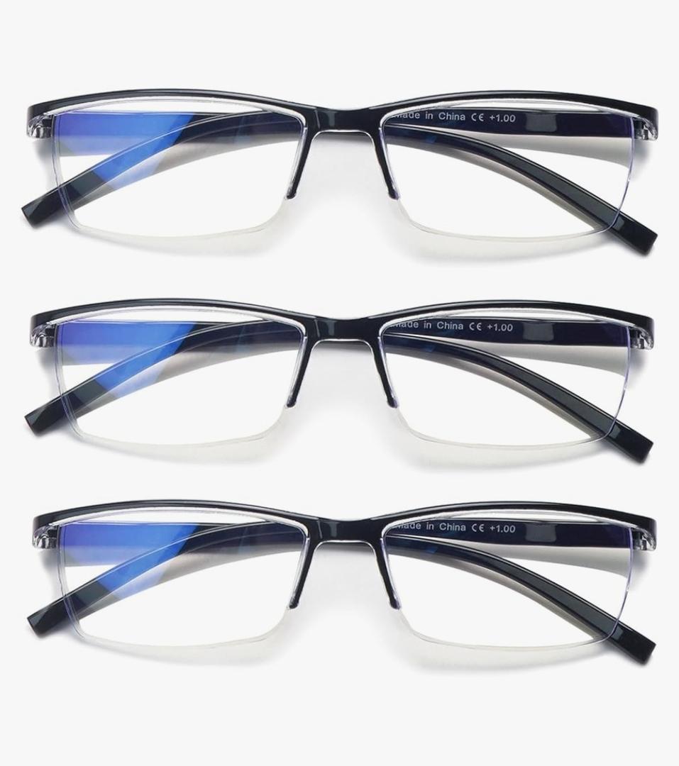 Gaoye Reading Glasses Men 6 pack Blue Light Blocking Readers Men's Spring Hinge Comfortable Glasses