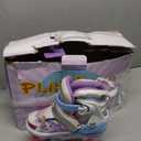 SULIFEEL Rainbow Tie-Dye Adjustable Roller Skates for Girls Kids Ages 3-5 5-8 6-12 Pink Purple Light Up Skate with Fluffy Pom Poms Triple Protection for Indoor Outdoor Skating (Medium - Big Kid)