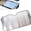 1 PC Car Front Windshield Sunshade, Foldable Sun Cover, Car Bubble Cover, Cars Sunshield Accessories, Universal for Most Cars (Silver #51.18" x 23.62")