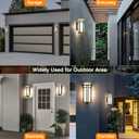 Outdoor Lighting Fixtures Wall Mount, Outdoor Wall Lights Modern with Frosted Glass, Aluminum Exterior Light for House Outdoor Wall Lantern for Garage Porch Carriage Patio (12.2''H, 1 pc)