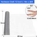 Land Guard 19 Gauge Hardware Cloth, 1/2 inch Chicken Wire Fence, Galvanized Welded Cage Wire Mesh Roll Supports Poultry Netting Cage Fence………