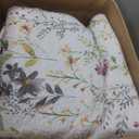Sanracie Oversized King Bedspread(128"x120"),100% Cotton Floral Quilt Set Extra Wide 3Pcs Lightweight Summer Yellow Wild Flower Botanical Printed Pattern Bedding Coverlet California King Size