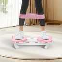 Waist Twister Machine with Resistance Band, Silent Exercise Twist Board for Core & Belly Fat Workout, Non-Slip Home Fitness Disc for Men & Women