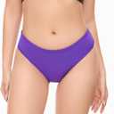 Period Swimwear Leakproof Swim Bikini Bottom Menstrual Swimsuit Waterproof UPF 50+ Bathing Suit for Teens Girl Women (X-Small, Purple)