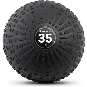 Marcy Slam Ball, 1050 lbs Dead Weight, Non-Bounce, Sand-Filled Medicine Ball with Durable PVC Shell & Textured Grip for Slams, Tosses, Core & Full Body Training, 35 LB