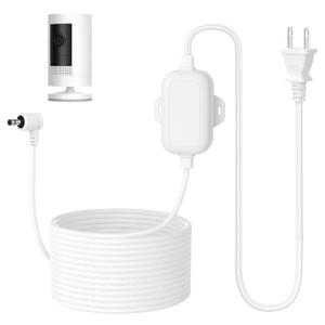 ALERTCAM Outdoor Power Adapter for Stick Up Cam Battery/Plug-in 3rd Gen, 25 ft Weather Resistant Charging Cable with Barrel Plug Continuously Charge Your Security Camera, White