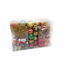 Set of Red and Green Christmas Baubles Various Models & Sizes 