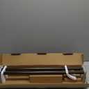 KAMANINA 1 Inch Curtain Rod Telescoping Single Drapery Rod 28 to 48 Inches (2.3-4 Feet), 2 Pack Antique Bronze Curtain Rods for Windows 16 to 44 Inches, Netted Texture Finials