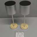 SAKRINGT 2 Pack Outdoor Table Lamp,LED Table Light,Cordless Table Lamp Rechargeable ,5000mAh Battery Powered Dimming Desk Lamp for Restaurant/Patio /Outdoor(Silver)