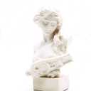 Resin Bust Statue 2.95 Inch Plaster Figurines Mini Home Decoration Sculpture White for Art Hobbyist-Artemis, Home Decoration