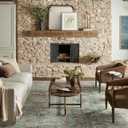 Loloi Magnolia Home by Joanna Gaines Banks Collection BAN-01 Ocean/Spice 8'-6" x 11'-6", .13" Pile Height, Machine Washable, Area Rug