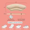 Walkize Metatarsal Pads Women | Heel Inserts for Women | Ball of Foot Cushions (2 Pairs Foot Pads) All Day Pain Relief and Comfort One Size Fits Shoe Inserts (Heel Grip Beige, 2 Pairs)