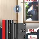 5 x Industrial Black Child Locks for Door (3 Pack) Maximum Home Security Door Reinforcement Lock for Front Door & Kids Safety, Premium Aluminum Construction Finish Withstands 800lbs Force