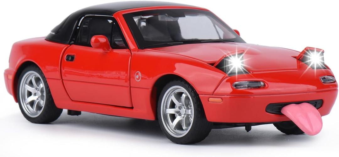 Car Toys for Boys 1 32 Diecast Cars Metal Toy Car,Collectibles Model Car Kits for Adults and Kids,Pull Back Cars with Lights and Sounds,Toy Cars for Boys Age 4-7Red