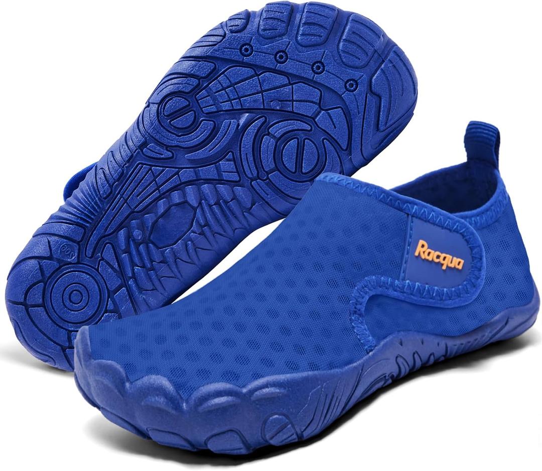 Racqua Kids Water Shoes Girls Boys Quick Dry Beach Barefoot Swim Aqua, 13 Little Kid