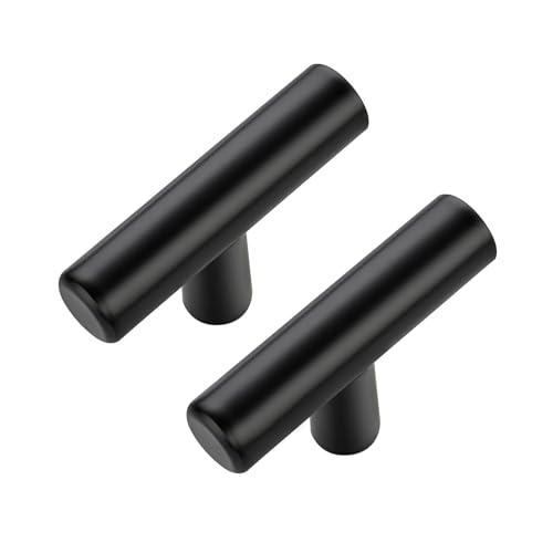 Ravinte Hardware 10 Pack 2 Inch Length Kitchen Cabinet Handles with Single Hole Matte Black Cabinet Pulls Stainless Steel Drawer Pulls,Cabinet Knobs for Dresser Drawer