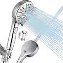 Handheld Shower Head with 79 Inches Long Hose, 7 Spray Modes High Pressure ShowerHead with On Off Switch ,Built in Power Wash to Clean Pets, Adjustable Shower Brackect, Chrome